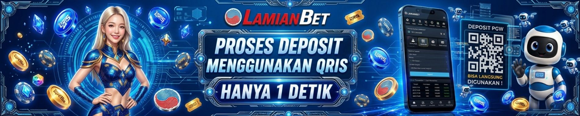 Proses Deposit Menggunakan QRIS Hanya 1 Detik di LamianBet Resmi